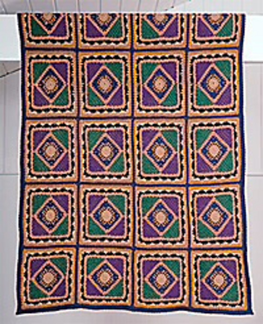 Quilt Motif Afghan