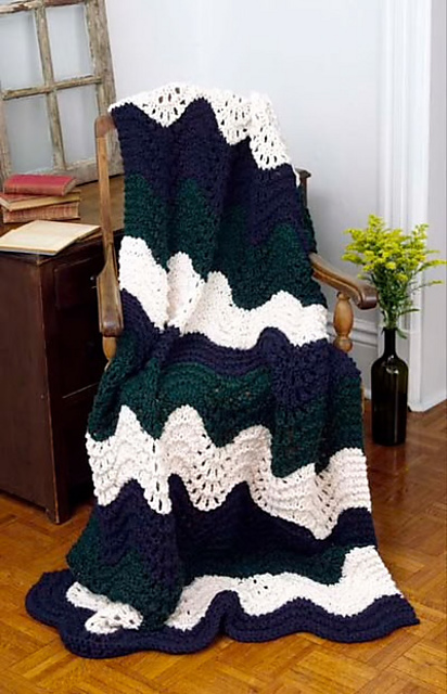 Preppy and Vineyard Ripple Afghans