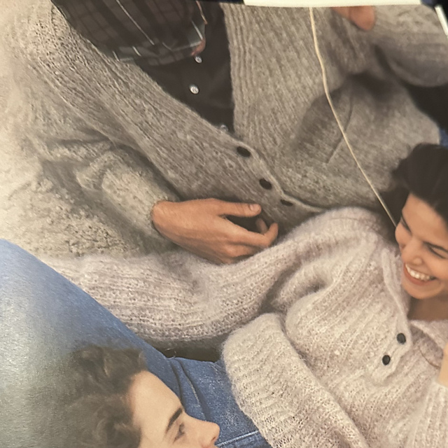 Ribbed Mohair Trio Cardigan
