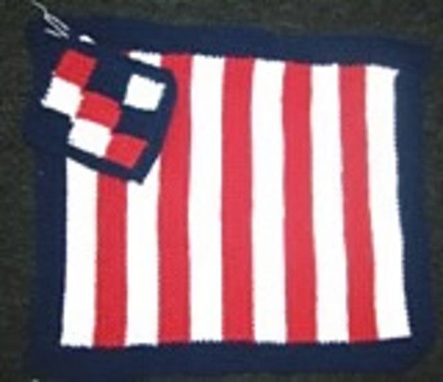 Patriotic Placemat Set (knit placemat)