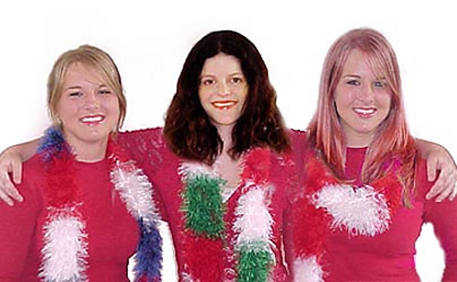 Three Friends Patriotic Scarfs (knit)