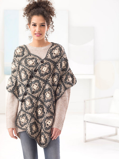 Buttoned Poncho