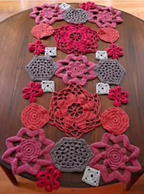 Crochet Shapes Table Runner