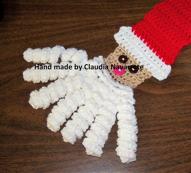 Santa's Face Applique for Santa's Scarf