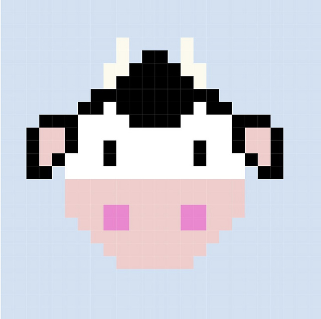 Mr. Bull C2C Cow Graphgan Blanket Square