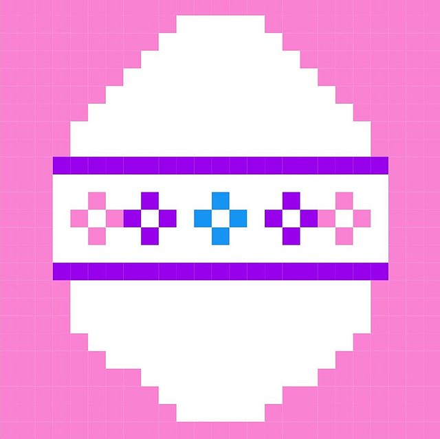 Easter Egg C2C Graphgan Blanket Square