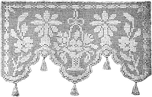 Tropical Flowers Lace Curtain