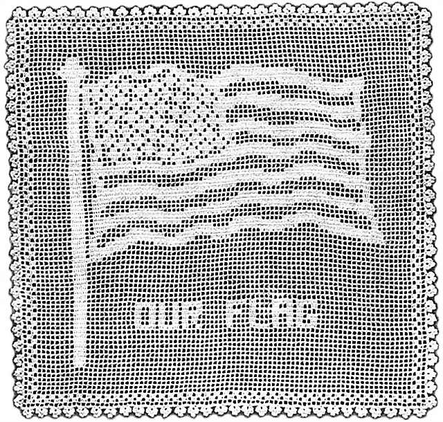 American Flag Lace Panel