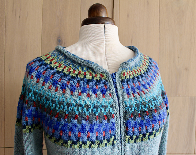 Ravelry: Vibrant yoke cardigan pattern by Claudia Hulshof