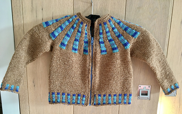 a childrens Pierrot cardigan