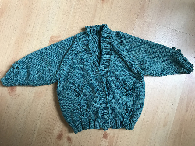 Cardigan with Lace Bouquets