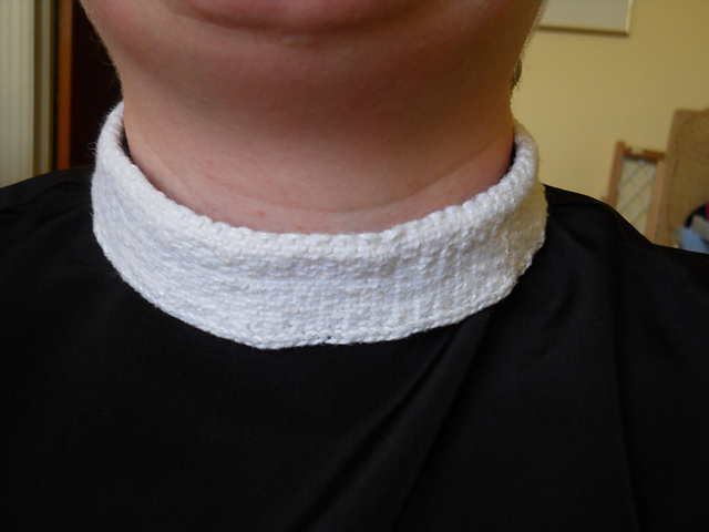 Ravelry: Knitted Linen Clerical Collar pattern by Naomi Miller