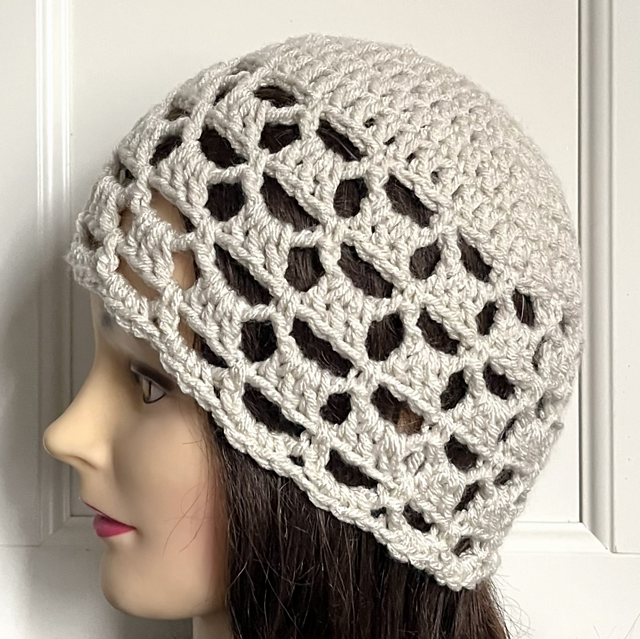 Lacy Diamond Mesh Beanie