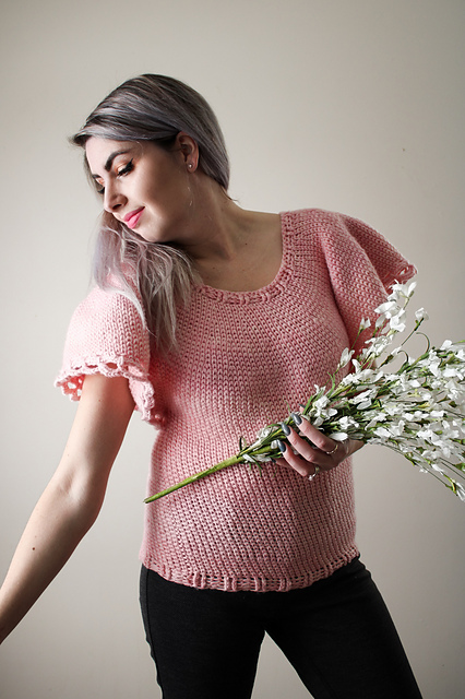 Ruffled Romance Sweater