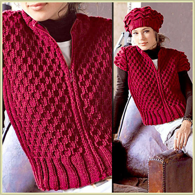 111 - Cardigan zippé et béret