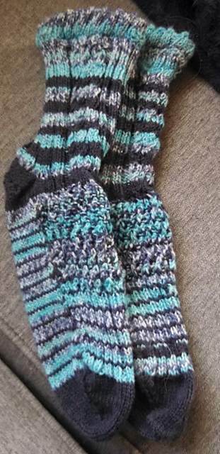 Cable and Lace Socks