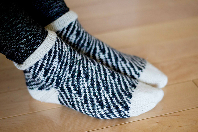 Ravelry: Z is for Zebra Socks pattern by Emma L K