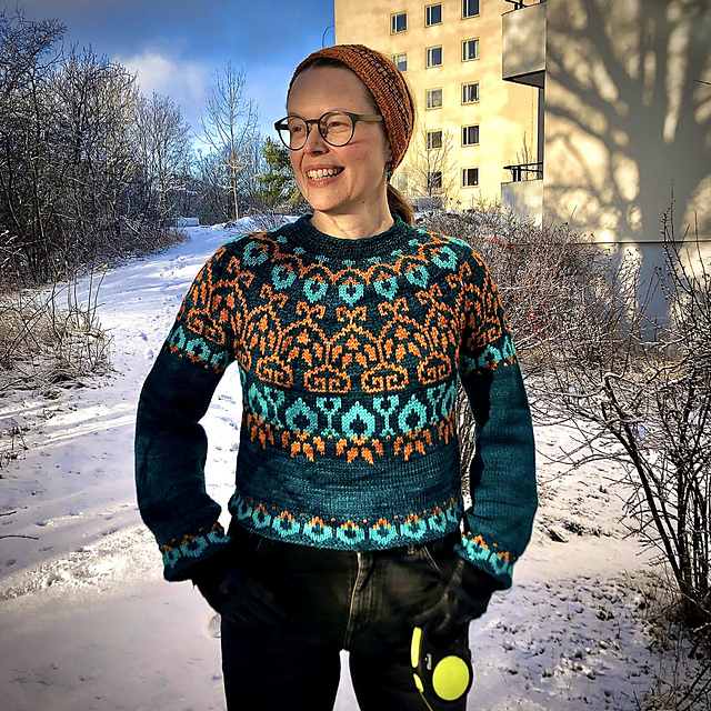 Ravelry: Art Nouveau fairisle sweater pattern by Colorway Knits
