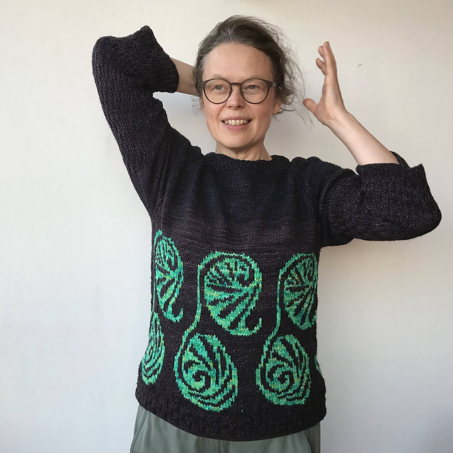 Monstera raglan sweater
