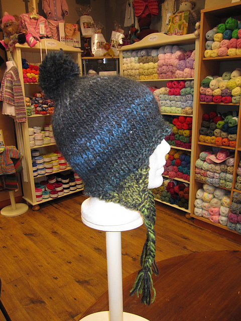 Big White Earflap Hat