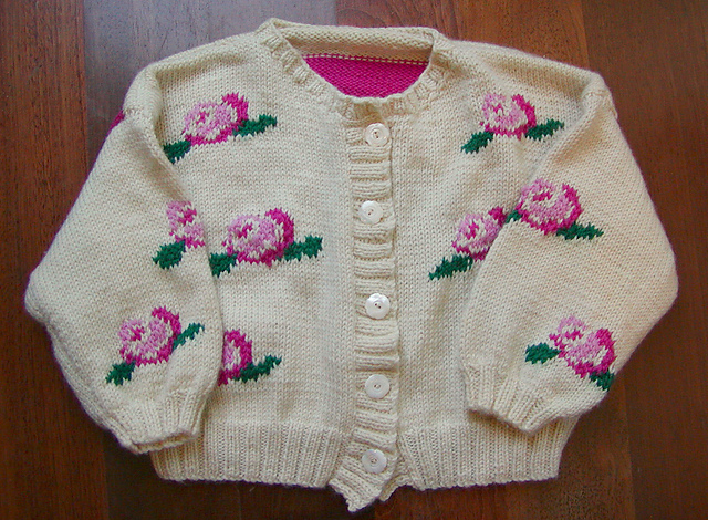 Rose Patterned Cardigan