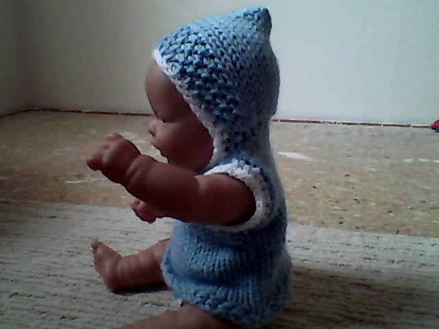 Little Boy Blue Hooded Preemie Vest