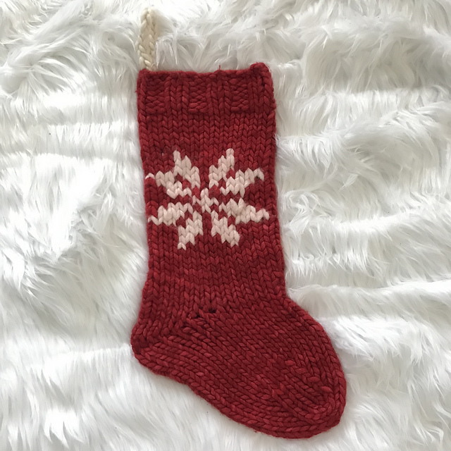 Super Chunky Fair Isle Snowflake Stocking