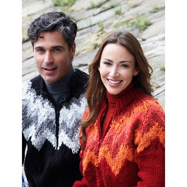Adult's Zig Zag Zip Cardigan