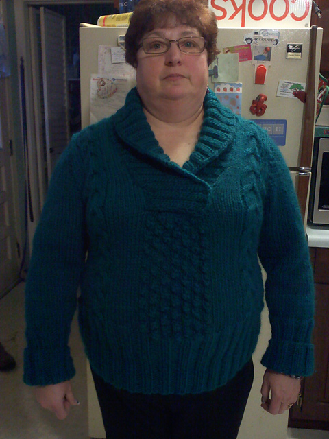 Shawl collar sweater
