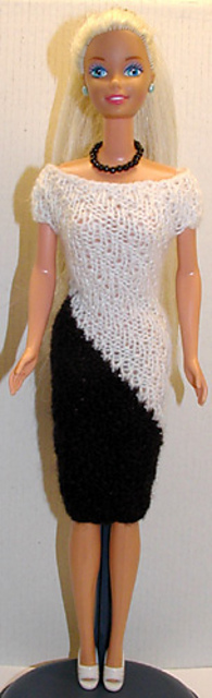 #0424 Black and White Dress
