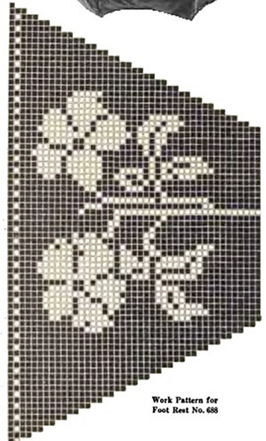 Crocheted Top for Foot Rest No. 688