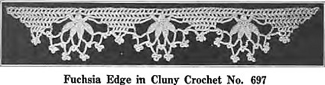 Fuchsia Edge in Cluny Crochet No. 697