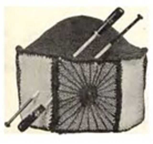 Knitted Hat of Pearl Cotton No. 667