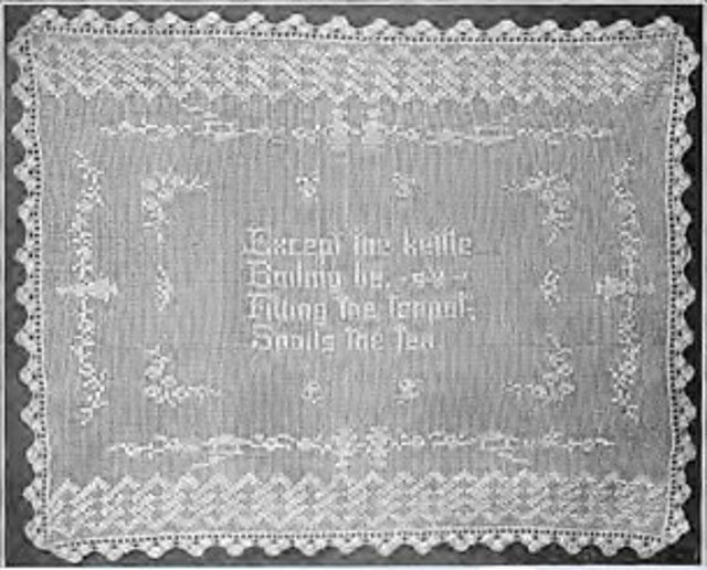 Luncheon Cloth of Filet Crochet No. 691