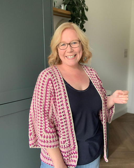 Ravelry: Strawberry Sundae Hexagon Cardigan pattern by Fiona Field