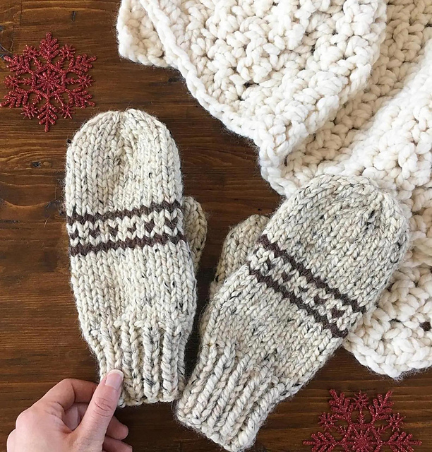 Chunky Fair Isle Mittens