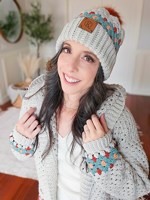 Gemstone Hues Crochet Beanie