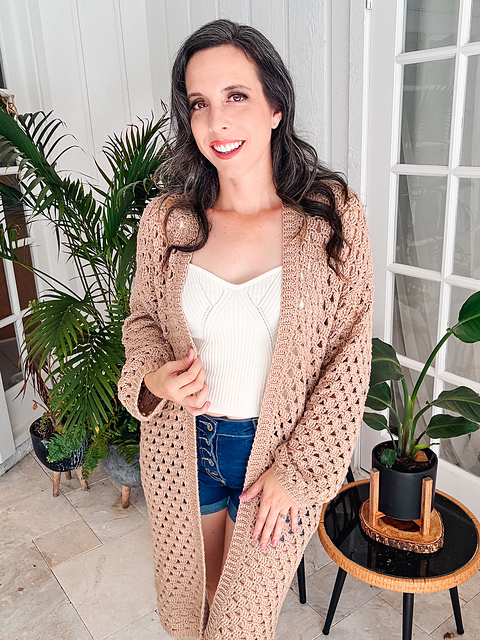 The Regency Triangle Flat Crochet Cardigan