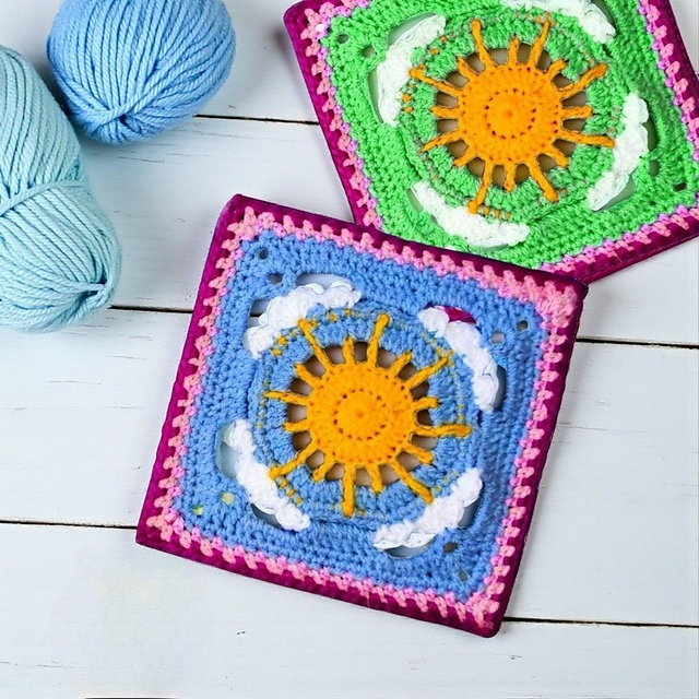 Cloud & Sun Granny Square