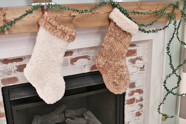 Ho Ho Faux Fur Stocking