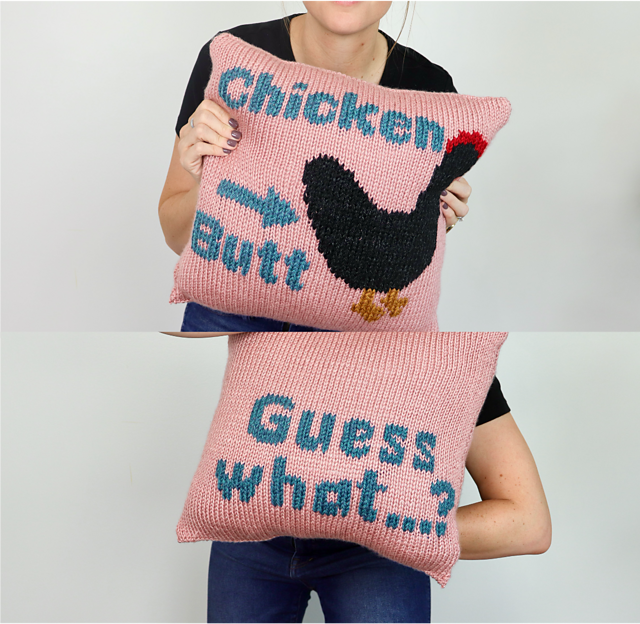 Chicken Butt Pillow (knit)
