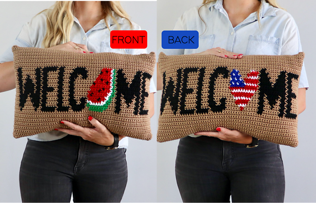 Summer Independence Welcome Pillow