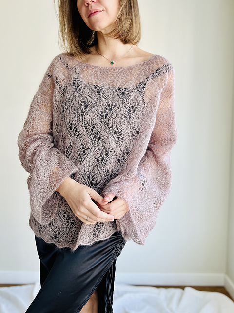 トップス louren low gauge mohair knit pullover Wool Mohair Knit Pullover (24-07566-019-BLACK-MULTI)