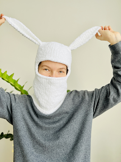 Plush balaklava with ears