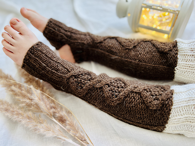 Kids Aran leg warmers