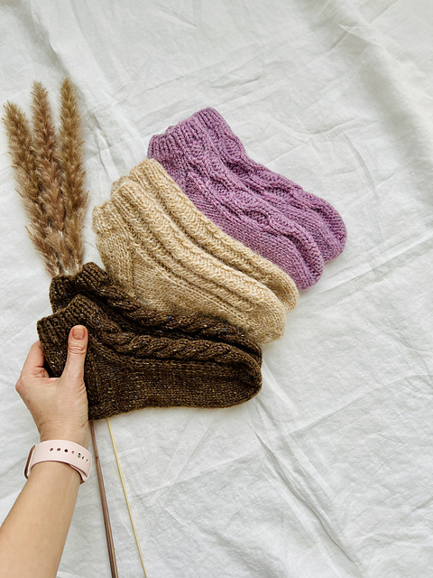 Set ankle cable socks