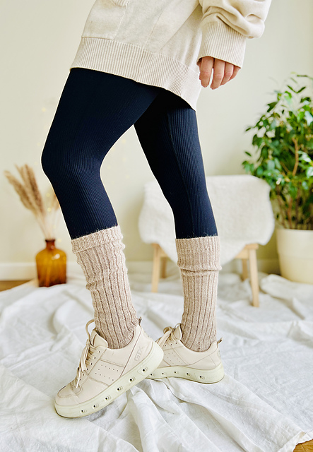 Knee socks Ribbed 3x1