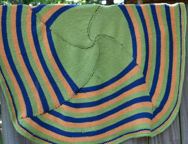 Spiral Square Baby Blanket