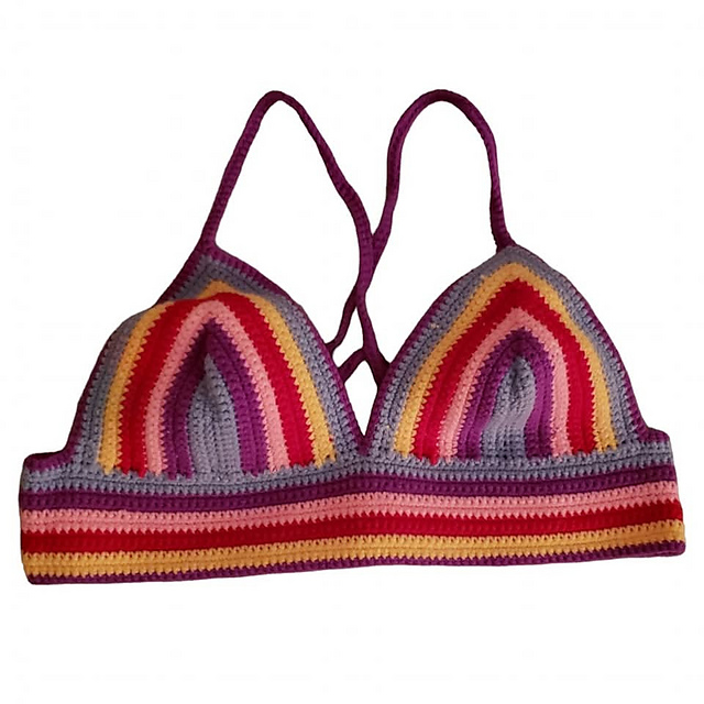 Mini Skein Rainbow Bralette