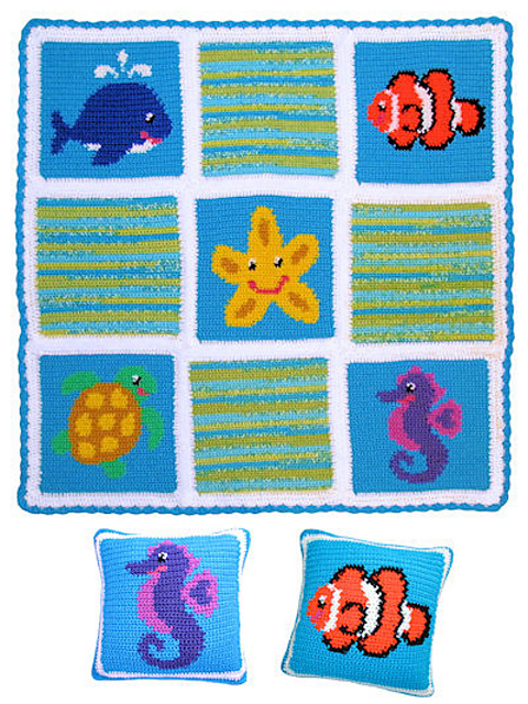Beach Baby Blankie Set